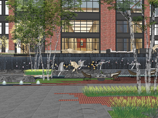 哈尔滨保利明玥时光示范区景观SU模型下载