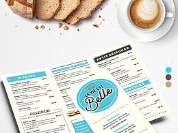 简约大气的Tiffany蓝早餐店菜单设计