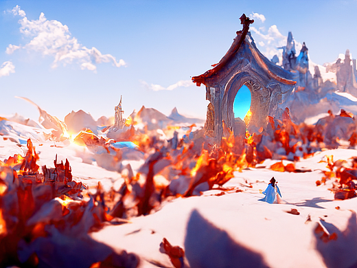 冰火岛 数字绘画概念场景