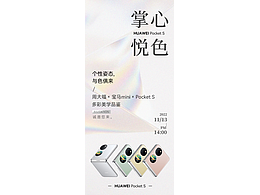 HUAWEI  Pocket S 手机异业合作品鉴会招募海报