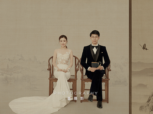 95后偏爱的工笔画婚纱照，隽永诗意的浪漫