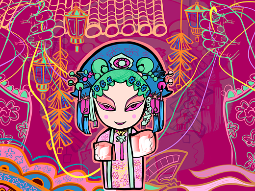龙川手擎木偶文创产品设计