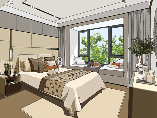室内场景插画