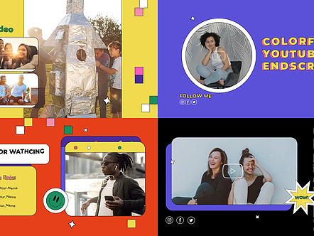 AE模板|时尚卡通炫酷综艺开场片头节目设计动效动画