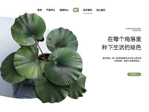 品牌官网-GOGO GREEN绿植网页设计