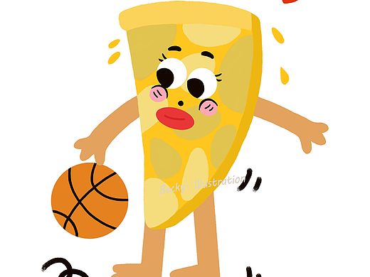 披萨爱打篮球运动