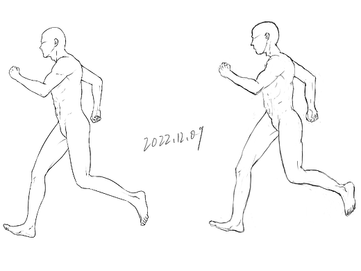 人体临摹-跑