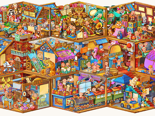 十二生肖宝宝城插画系列一