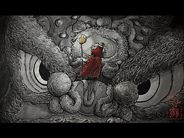 寻狮——国风水墨醒狮插画 中国画