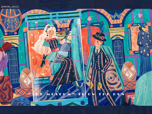 博物館出逃ing（個(gè)人主頁(yè)-ZNjQ5MTIwOTY=） - 商業(yè)插畫(huà) - 站酷設(shè)計(jì)師阿木木_6230原創(chuàng)素材 - 站酷ZCOOL