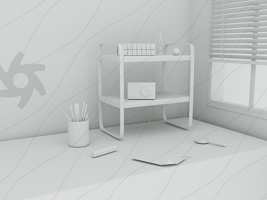 C4D白膜 置物架（个人主页-ZNjMyOTQ1NTI=） - 场景 - 站酷设计师期待放假原创素材 - 站酷ZCOOL