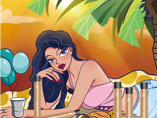 果酒系列插画—吨吨恬（个人主页-ZNjMwODg2MDA=） - 商业插画 - 站酷设计师黑胡椒茉莉原创素材 - 站酷ZCOOL