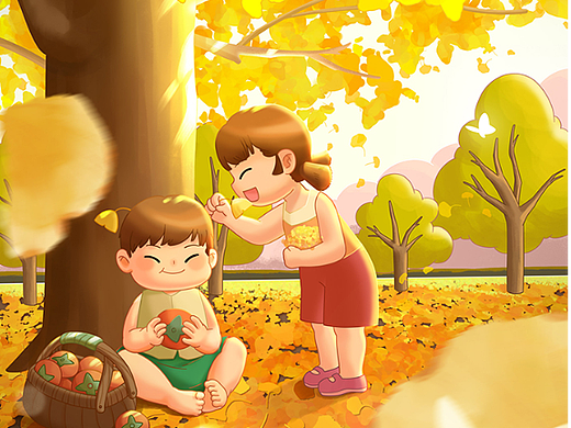插画作品 | 童年记忆 夏天&秋天