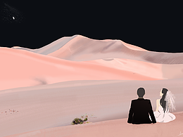 夜色里撞见的粉色沙漠