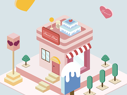 2.5D插画 引导页