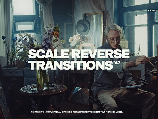 PR模板 | 专业设计过渡效果缩放反向转换文字动画标题