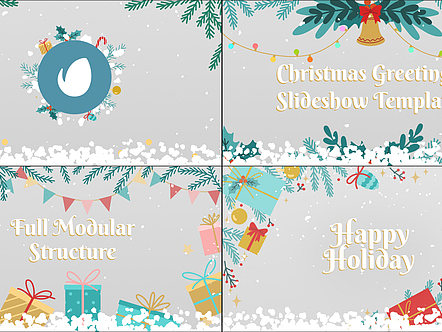 AE模板 | 卡通动态圣诞动漫动画标题展示