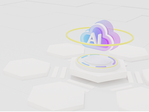 Blender建模-微软玻璃科技风格b端图标小场景banner