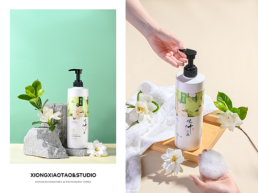 沐浴乳拍摄|栀子花|产品摄影