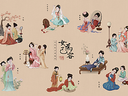 插画-复古人物