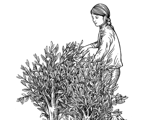 柒茶肆品牌插画