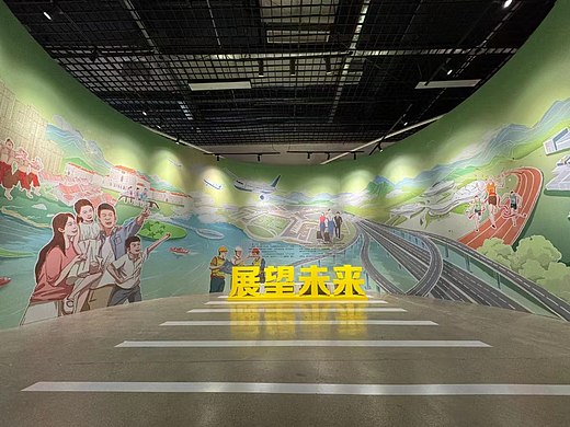 长轴插画——厦门翔安建区20周年主题展《展望未来》