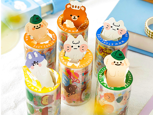 动物世界文创PET胶带