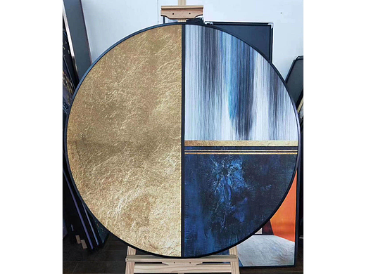轻奢新中式高档装饰工艺圆形金属画 款式多欢迎咨询