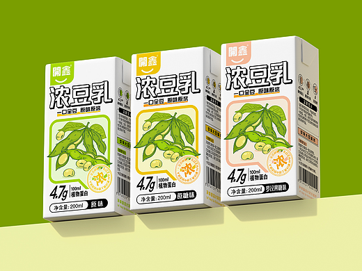 開鑫浓豆乳包装设计大赛
