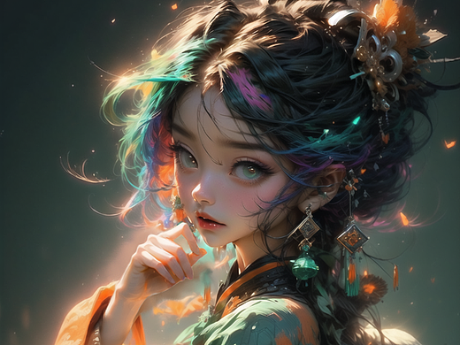 彩色头发