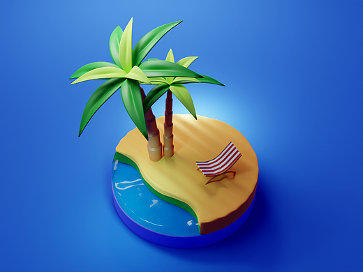 blender休闲海边小动画