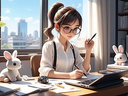 简约风格的办公室女白领，我女朋友工作时的状态