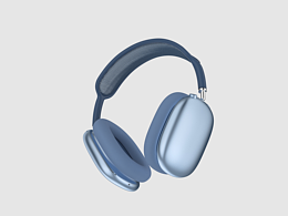 电子产品3C类目，AirPods Max耳机产品渲染