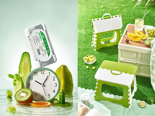 绿之源冰箱除味剂/折叠凳拍摄