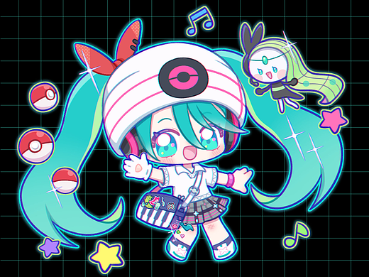 宝可梦 x 初音未来 联动同人
