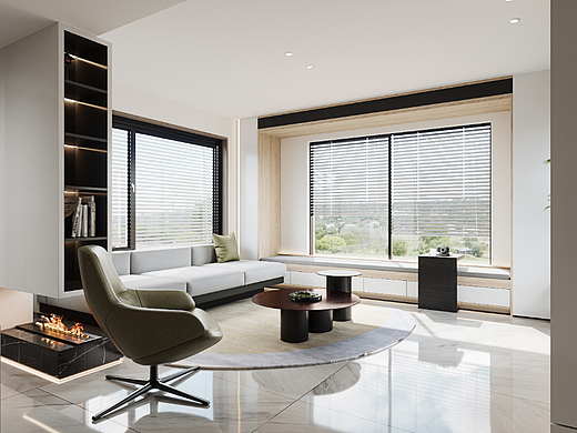 鸿烨表现|简约风别墅 可以用很久的设计