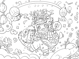 龍年插畫設計