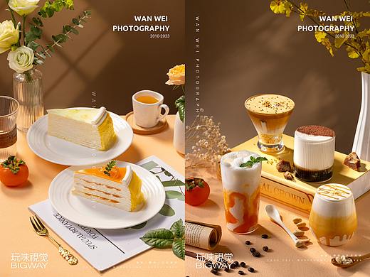 秋季茶饮千层蛋糕烤布蕾拍摄｜糖纸甜品×BIG WAY 玩味