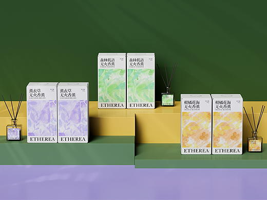 Etherea自然系无火香薰包装设计品牌设计