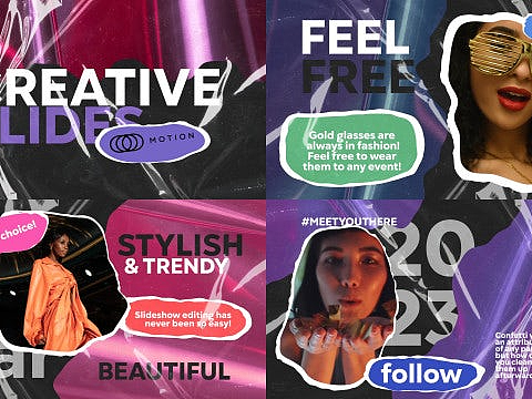 AE模板|时尚撕纸剪纸风格动效动画版式排版开场动效