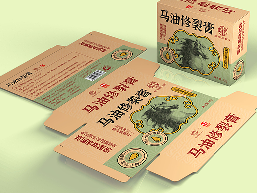 马油修裂膏包装设计