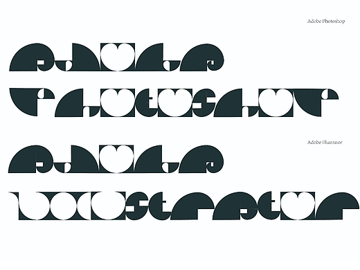 用黄金分割线画出的字母