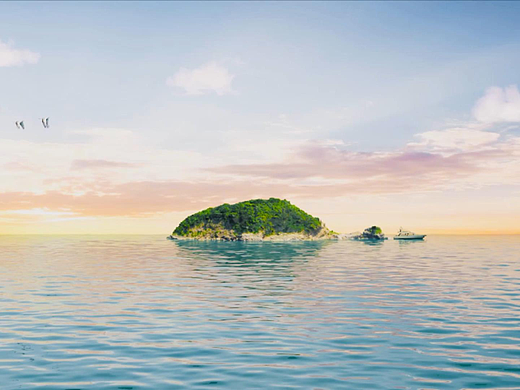 C4D海洋小岛场景三维动画