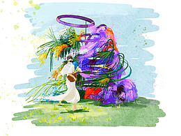 手绘婚礼效果图