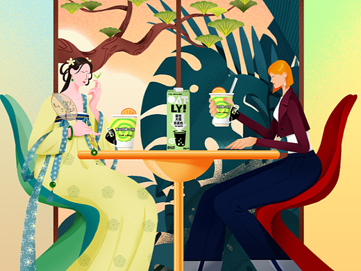 OATLY 合作｜青山白柚·烏龍（個人主頁-ZNjMwNTQyNDQ=） - 商業(yè)插畫 - 站酷設(shè)計師李耳耳耳原創(chuàng)素材 - 站酷ZCOOL