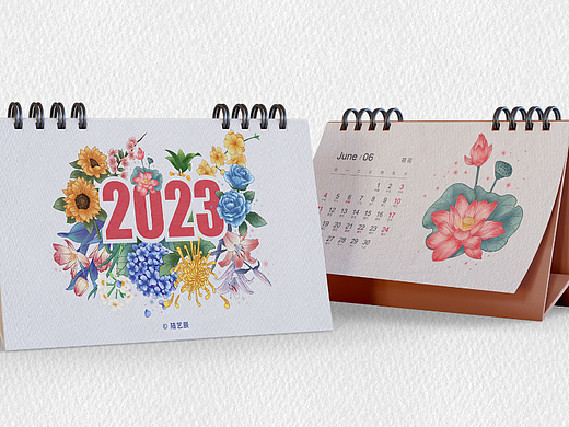 手绘十二月花 — 2023年台历/日历卡/明信片