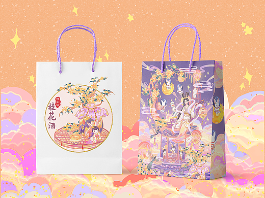 国风插画|中秋佳节国潮|航天月饼