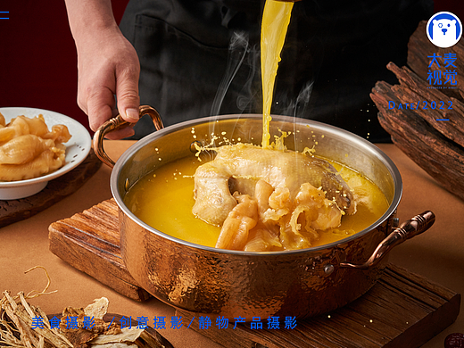 大麦案例【鸿运鸡煲】美食摄影，专业设备拍摄