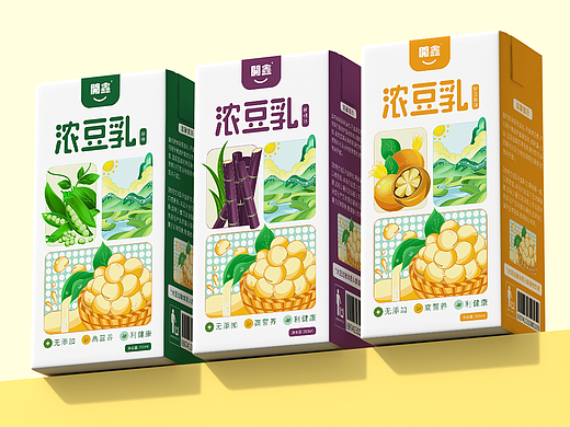 開鑫浓豆乳包装设计丨香浓豆乳包装设计