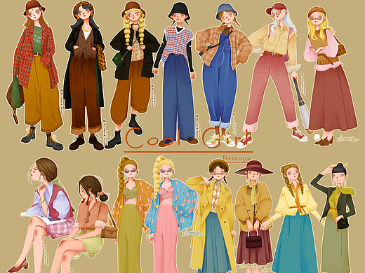 Cool Girl（個(gè)人主頁-ZNjMyNDIyNTY=） - 商業(yè)插畫 - 站酷設(shè)計(jì)師理小漁原創(chuàng)素材 - 站酷ZCOOL